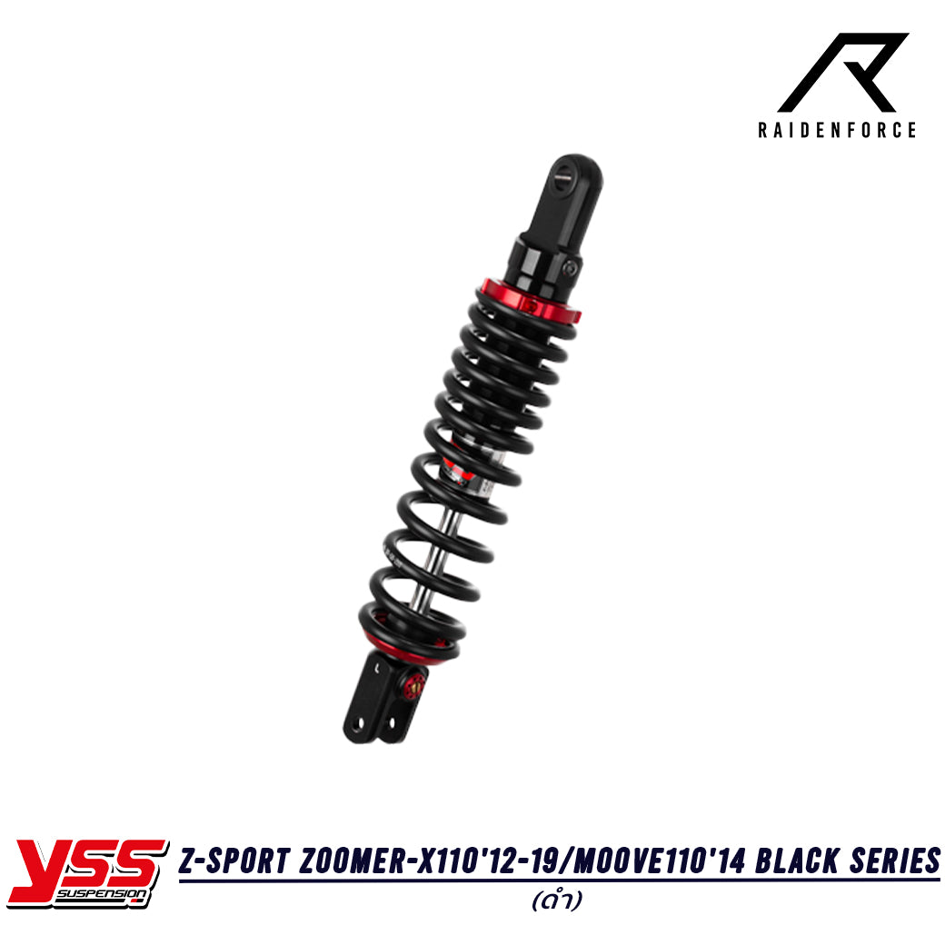 โช้ค YSS Z-Sport Honda Zoomer-X110'12-19/moove110'14 Black series สี ดำ/ดำ