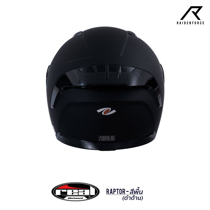 หมวกกันน็อค REAL Helmet Raptor พื้น-ดำด้าน