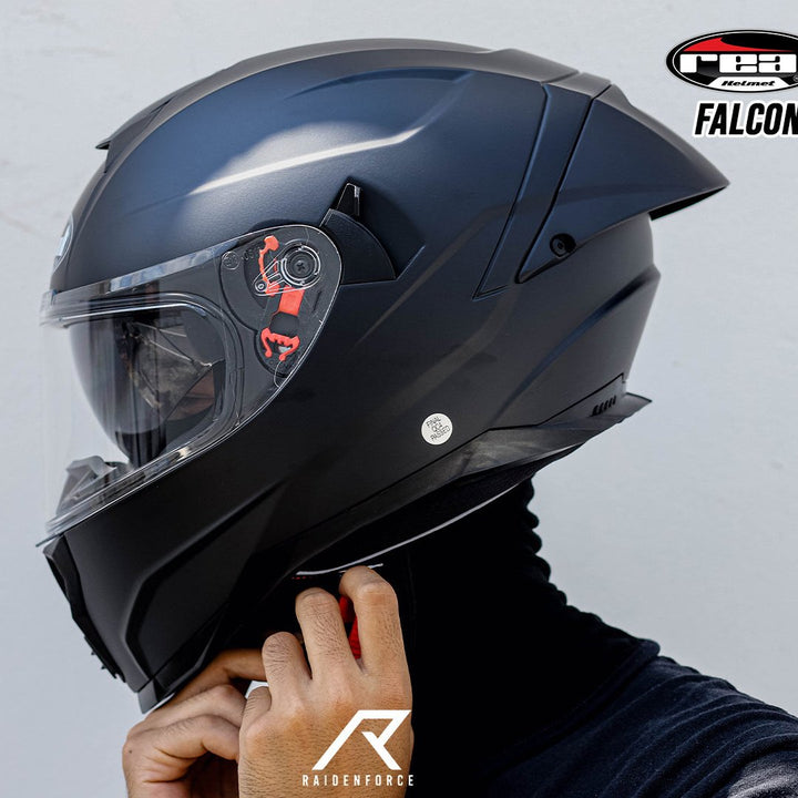 หมวกกันน็อค REAL Helmet Falcon พื้น-ดำด้าน