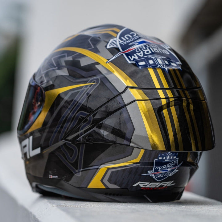 หมวกกันน็อค REAL Helmet Falcon Buriram - สีดำทอง