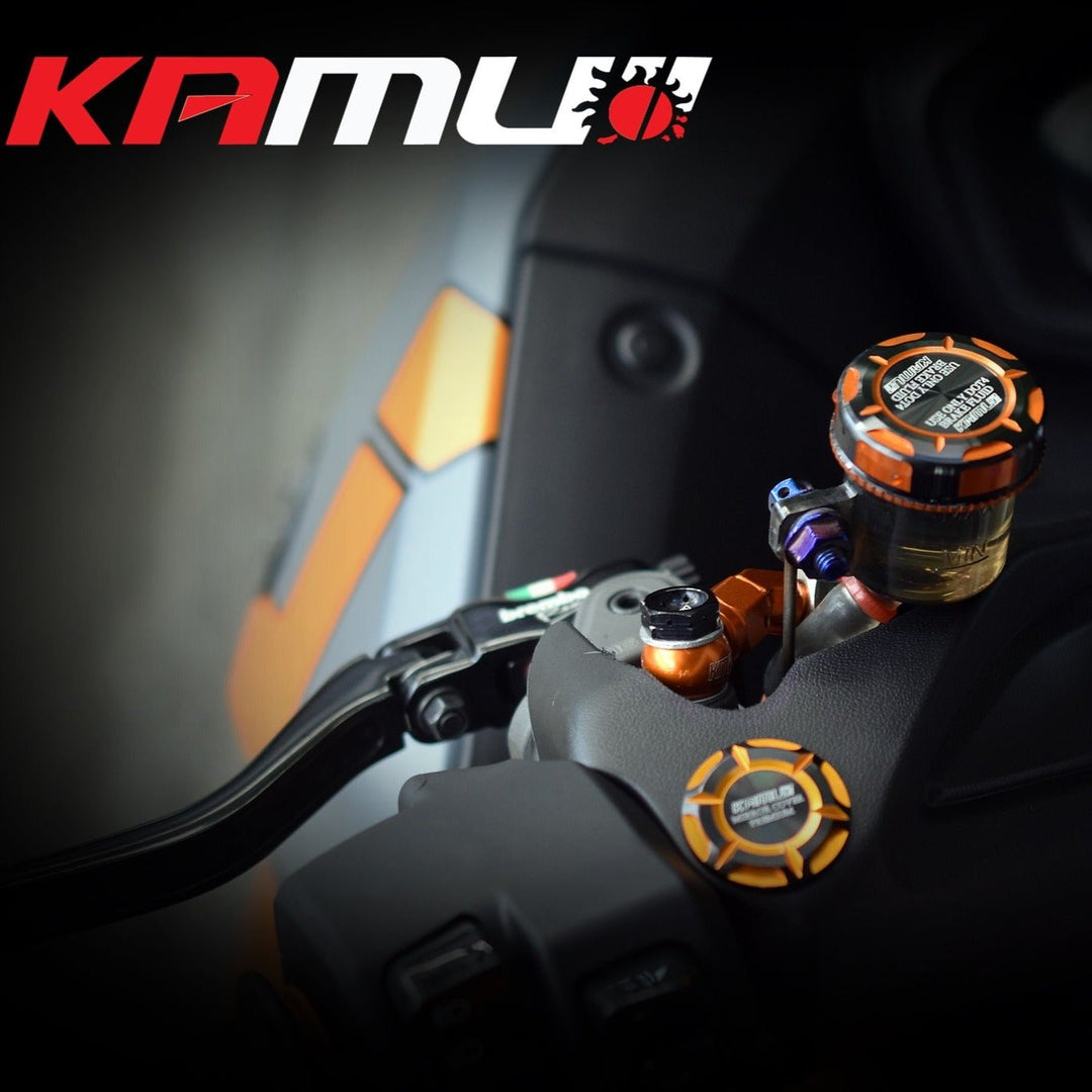 น็อตปิดรูกระจก KAMUI ทูโทน Yamaha รุ่น Xmax (สำหรับปั้มแต่ง)