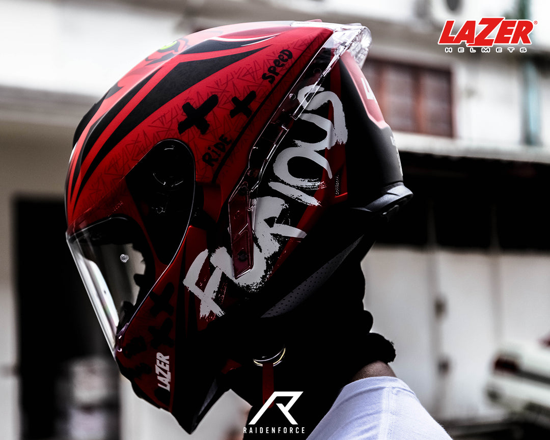 หมวกกันน็อค LAZER Helmet RAFALE ONI ดำ-แดง(ด้าน)