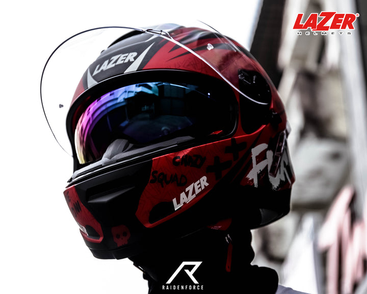 หมวกกันน็อค LAZER Helmet RAFALE ONI ดำ-แดง(ด้าน)