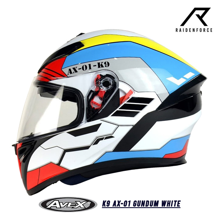 หมวกกันน็อค Avex Plus Helmets K9 Ax-01 Gundum White