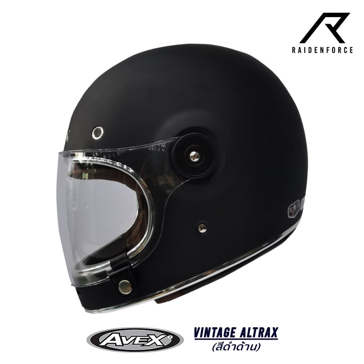 หมวกกันน็อค AVEX Vintage Altrax สีดำด้าน