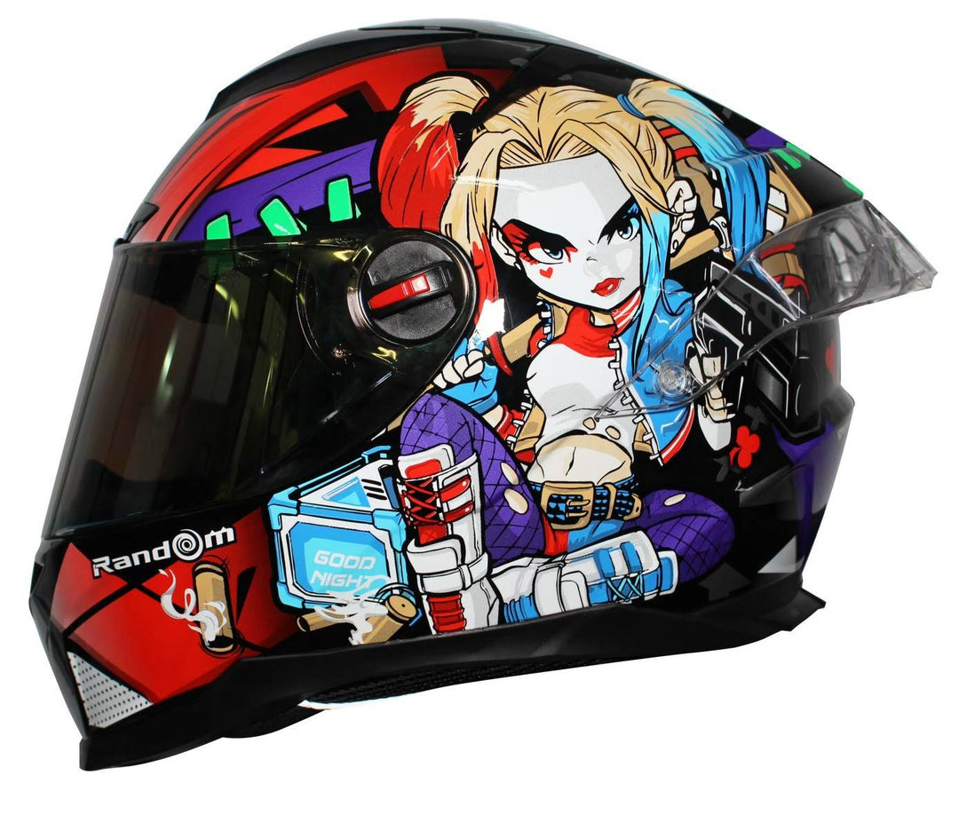 หมวกกันน็อค Random CZ-R BT 9 Harley Quinn ดำเงา