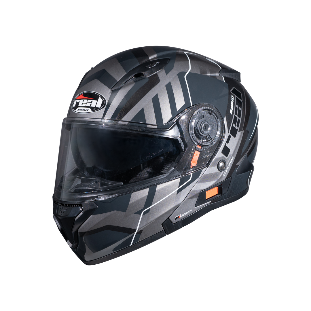 หมวกกันน็อค REAL Helmet STORM Rapid ดำเทา