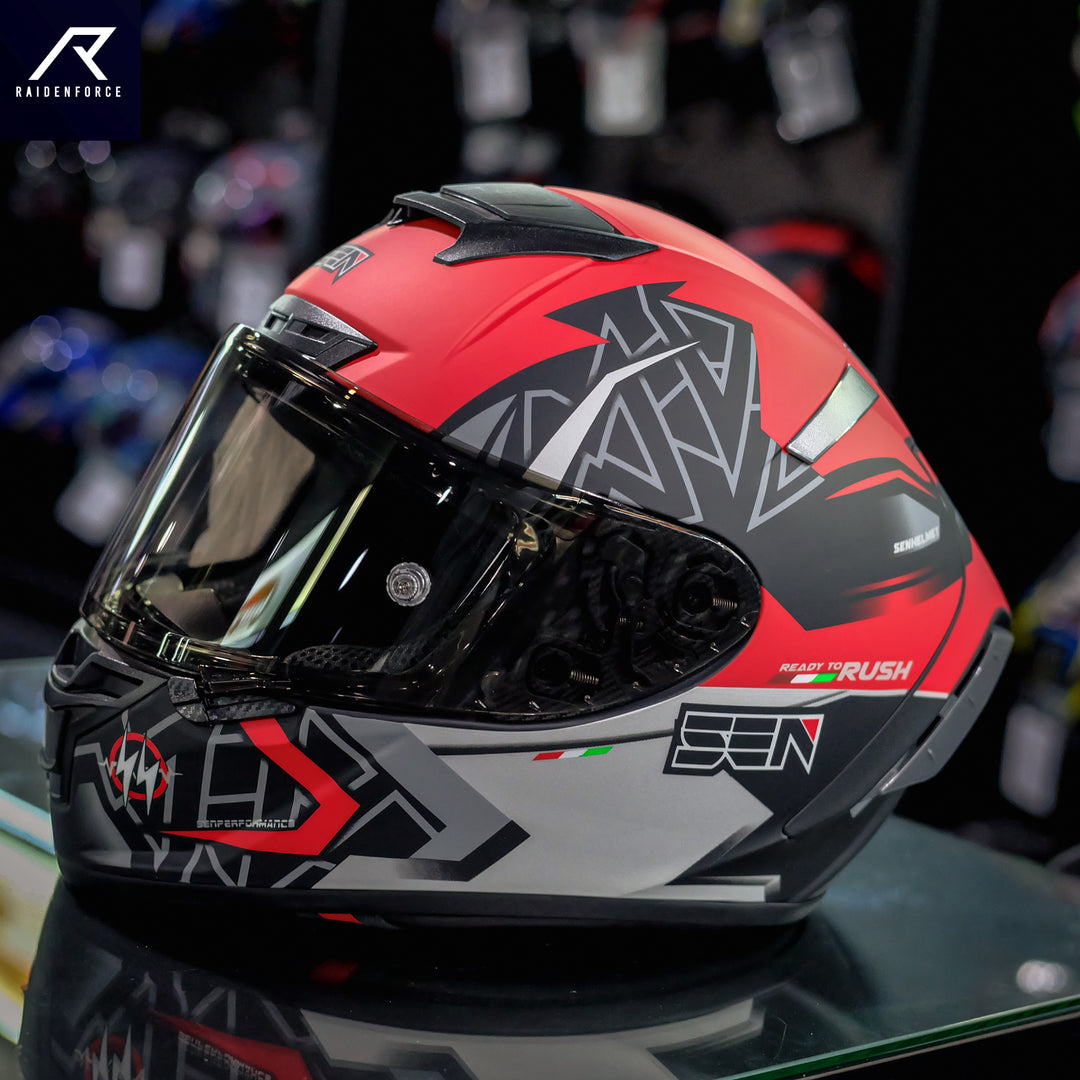 หมวกกันน็อค Sen Helmet Rush Matt red