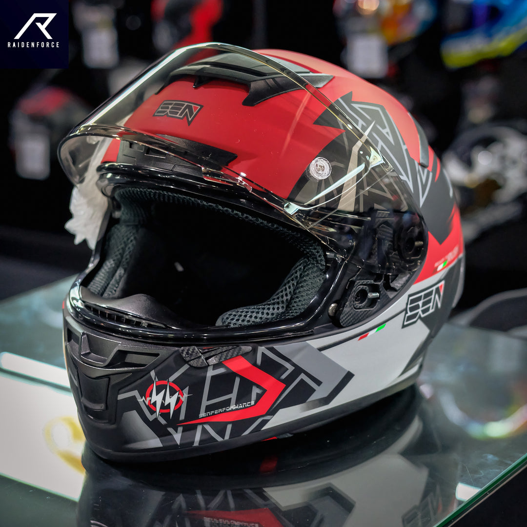 หมวกกันน็อค Sen Helmet Rush Matt red