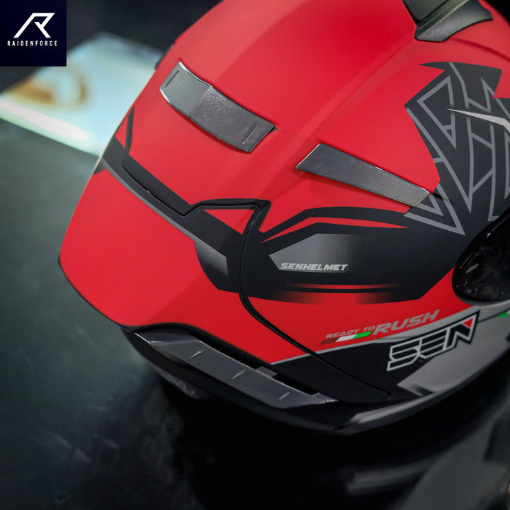 หมวกกันน็อค Sen Helmet Rush Matt red