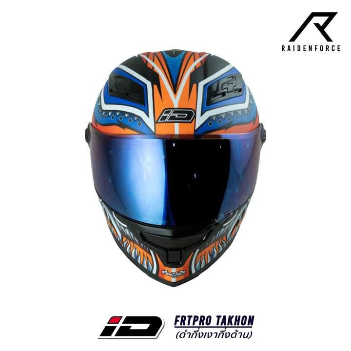 หมวกกันน็อค ID  HELMET FRTPRO TAKHON  สีดำกึ่งเงากึ่งด้าน