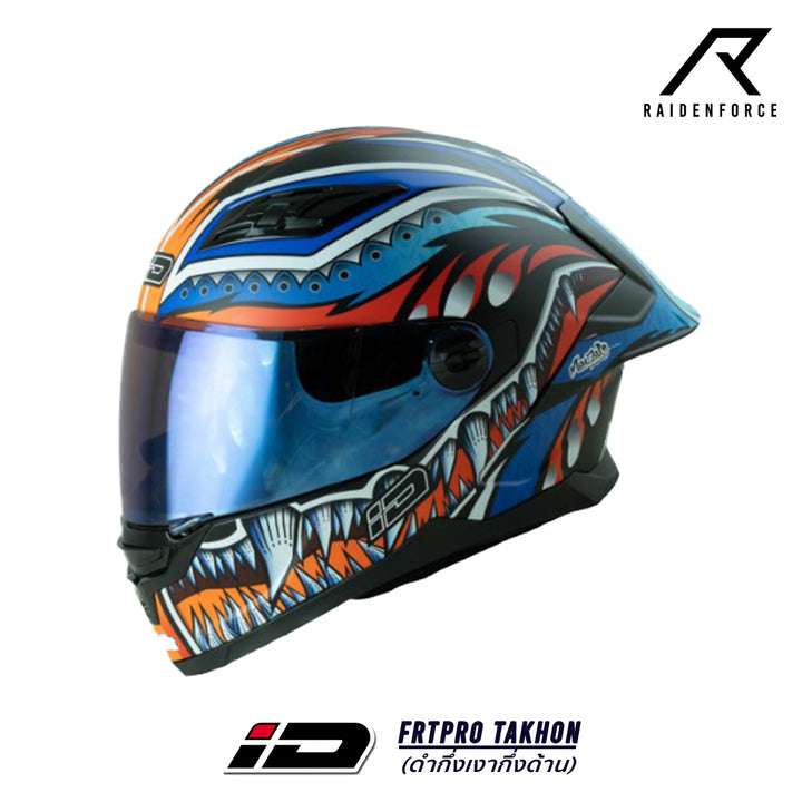 หมวกกันน็อค ID  HELMET FRTPRO TAKHON  สีดำกึ่งเงากึ่งด้าน