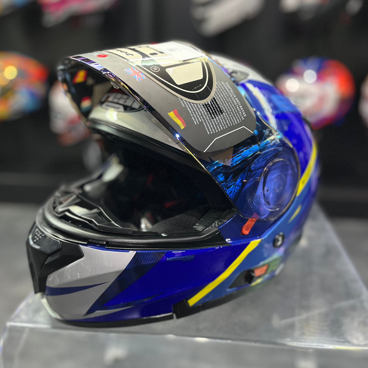 หมวกกันน็อค REAL Helmet STORM Cyclone น้ำเงินเทา