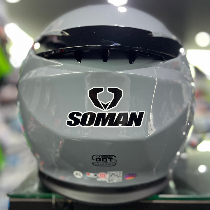 หมวกกันน็อค SOMAN - SM527 สีเทา