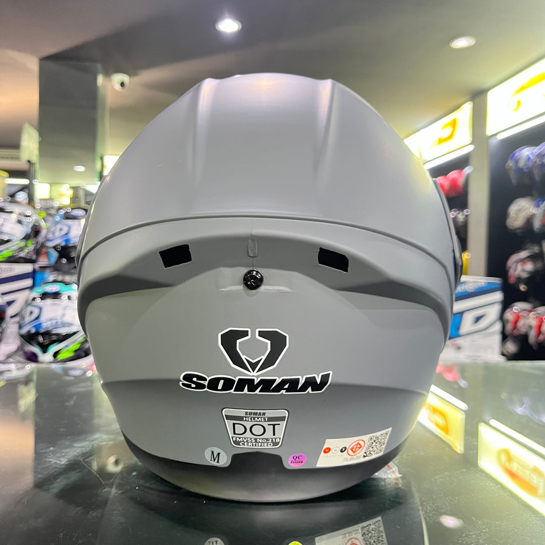 หมวกกันน็อค SOMAN-SM955 สีเทาด้าน