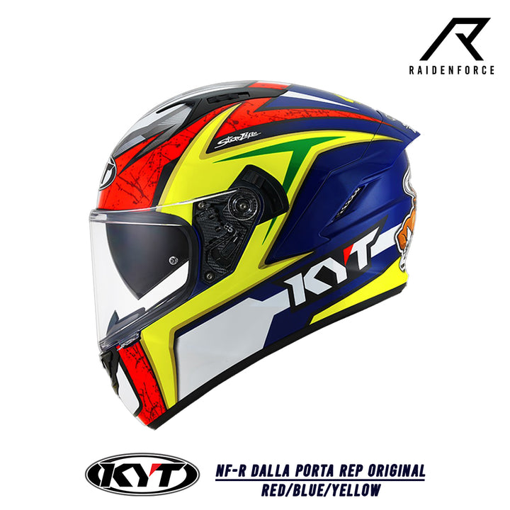 หมวกกันน็อค KYT NF-R Dalla porta Rep_Original Red/Blue/Yellow