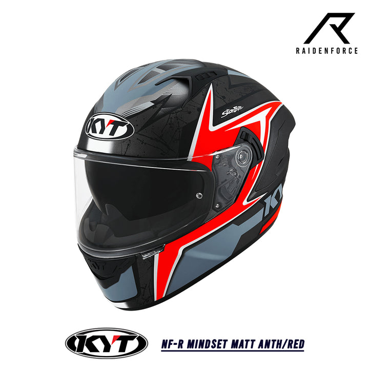 Helmet KYT NF-R Mindset Matt Anth/Red