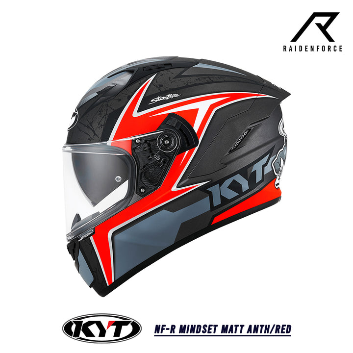 Helmet KYT NF-R Mindset Matt Anth/Red