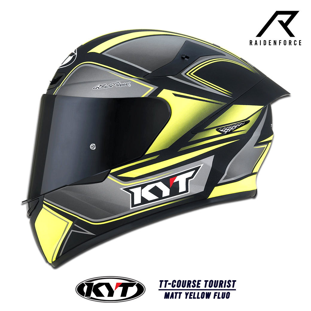 หมวกกันน็อค KYT TT-Course Tourist Matt Yellow Fluo