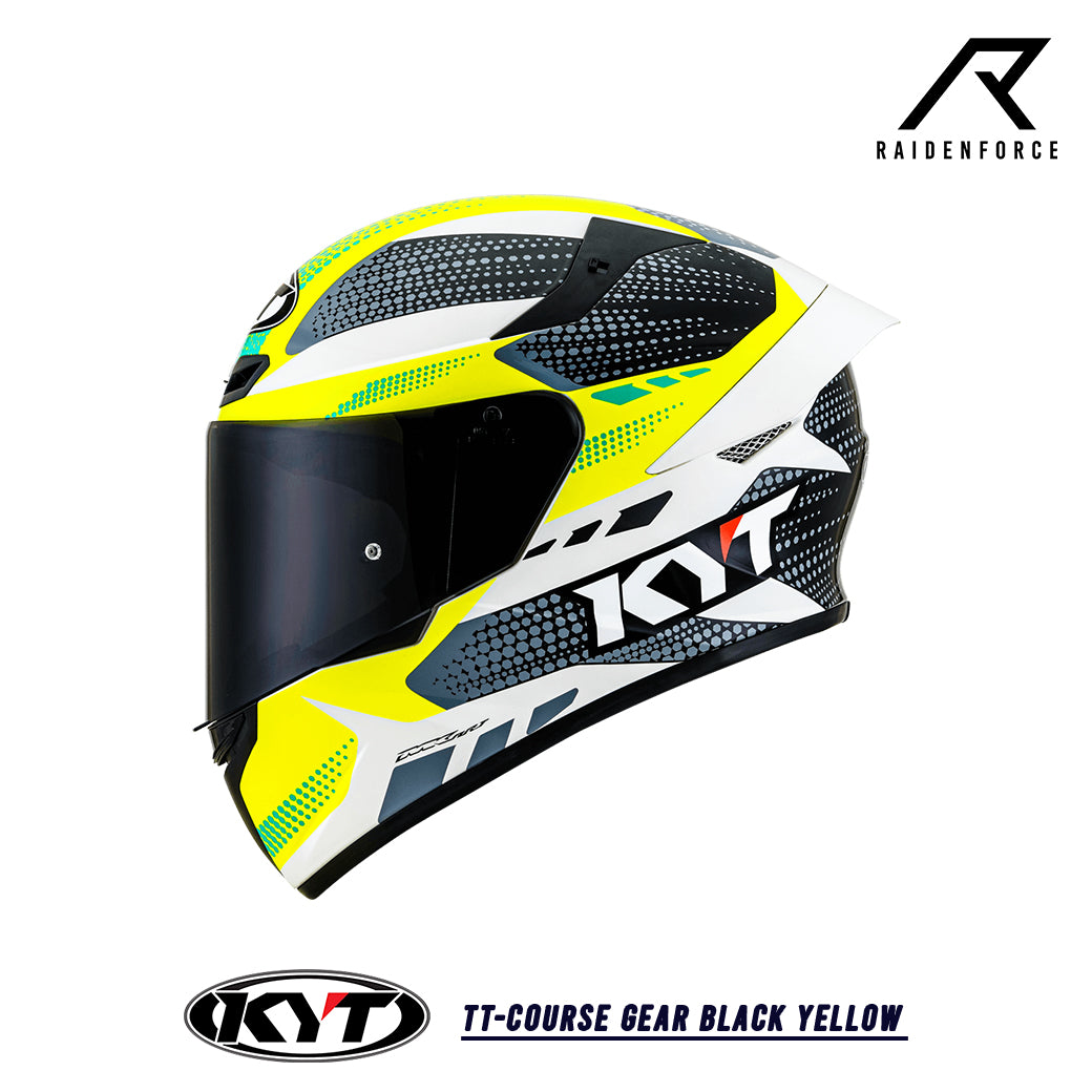 หมวกกันน็อค KYT TTCourse Gear Black/Yellow