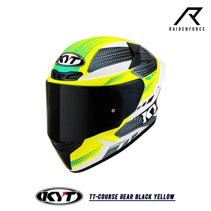 หมวกกันน็อค KYT TTCourse Gear Black/Yellow