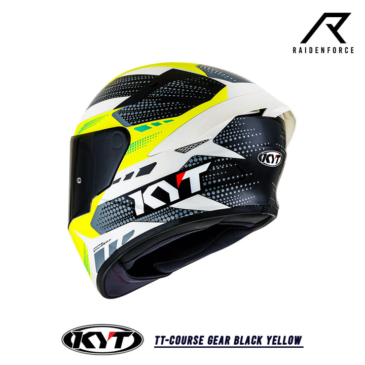 หมวกกันน็อค KYT TTCourse Gear Black/Yellow