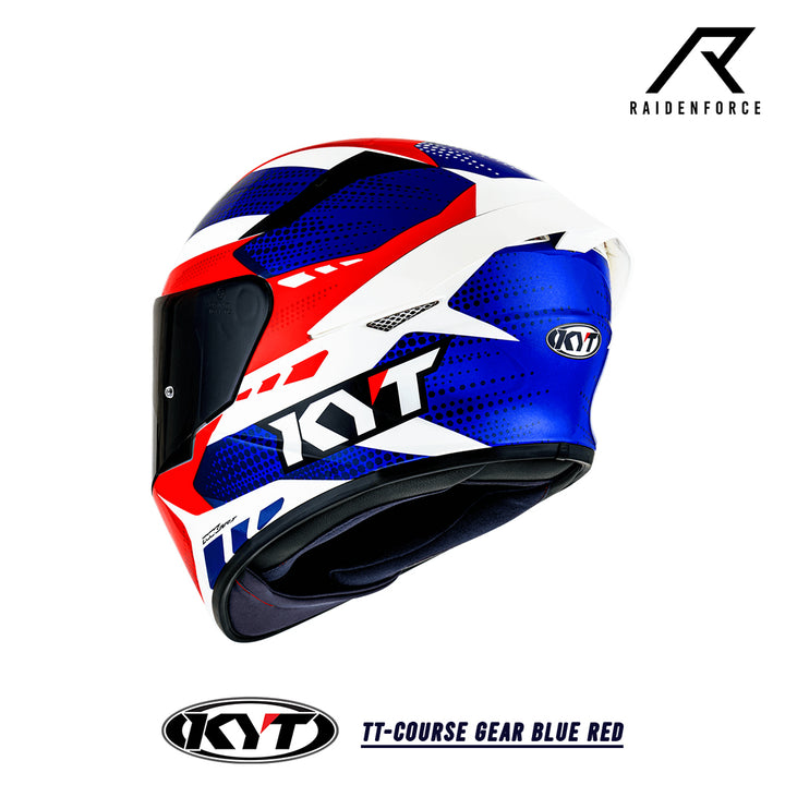 หมวกกันน็อค KYT TTCourse Gear Blue/Red