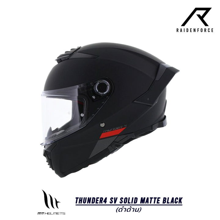 หมวกกันน็อค MT Thunder4 SV Solid matte  black ดำด้าน