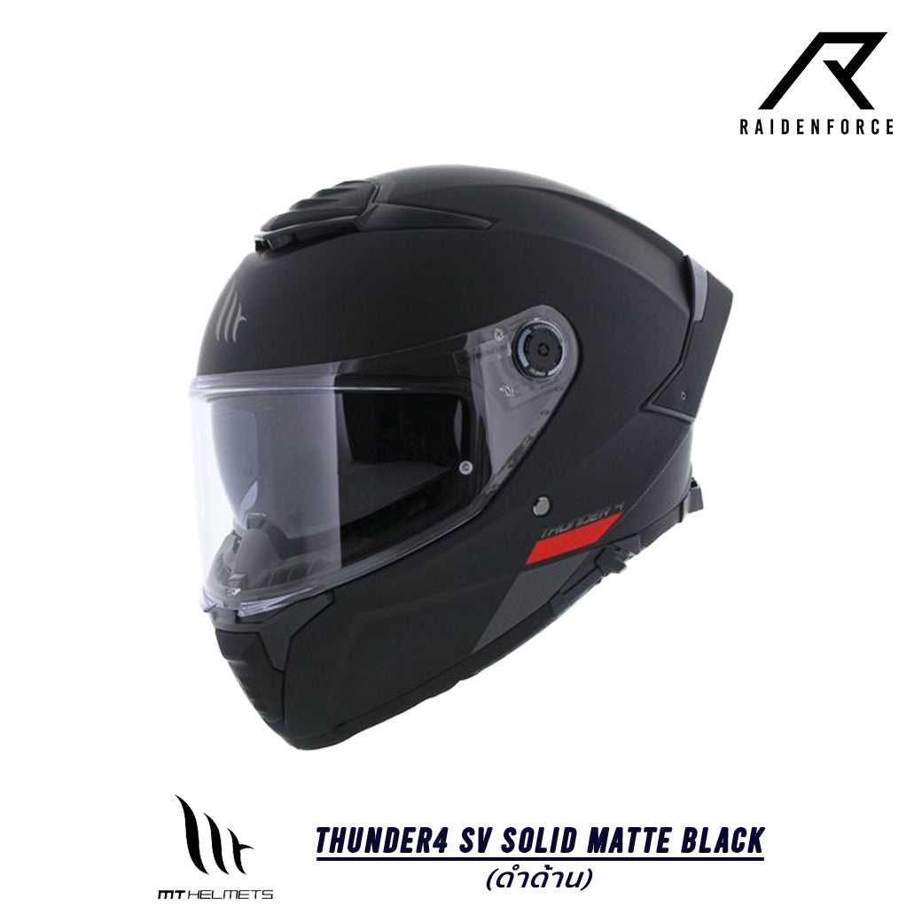 หมวกกันน็อค MT Thunder4 SV Solid matte  black ดำด้าน