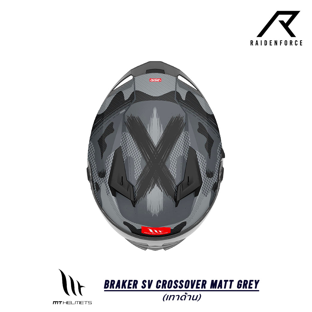 หมวกกันน็อค MT BRAKER SV CROSSOVER Matt GREY สีเทาด้าน