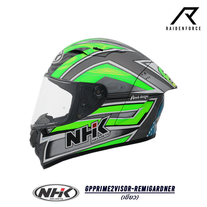 หมวกกันน็อค NHK GPPrime2Visor-RemiGardner เขียว