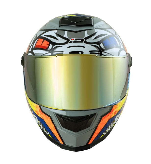 หมวกกันน็อค ID HELMET SPARTAN BT Popcat S4 สี เทา