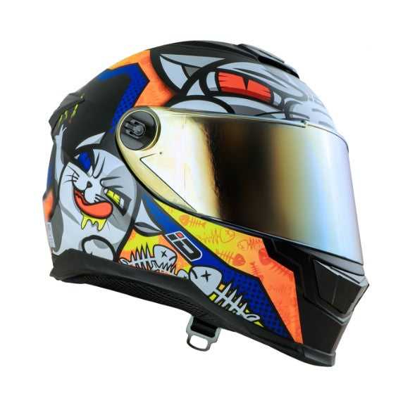 หมวกกันน็อค ID HELMET SPARTAN BT Popcat S4 ดำกึ่งเงากึ่งด้าน