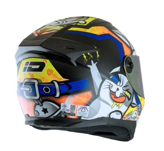 หมวกกันน็อค ID HELMET SPARTAN BT Popcat S4 ดำกึ่งเงากึ่งด้าน