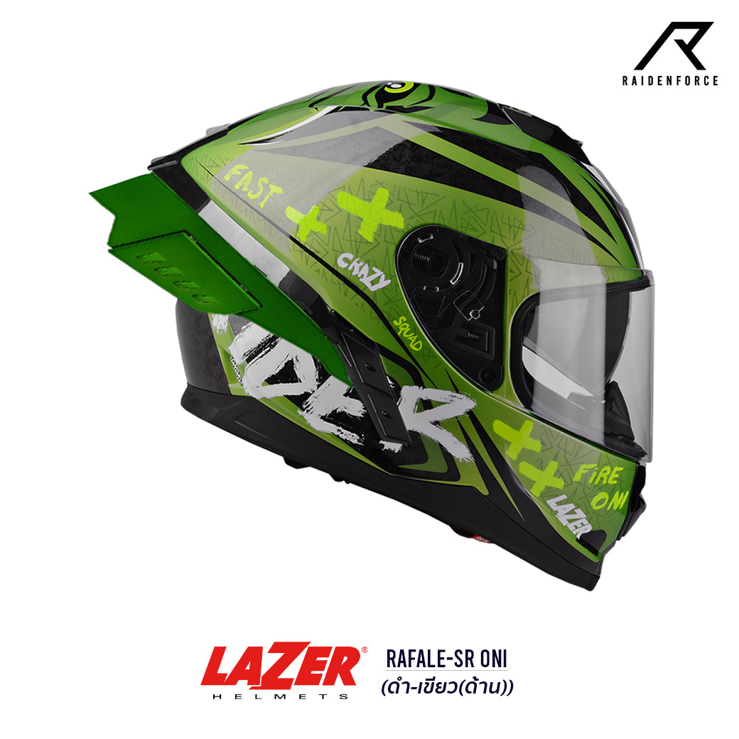 หมวกกันน็อค LAZER Helmet RAFALE ONI ดำ-เขียว(ด้าน)