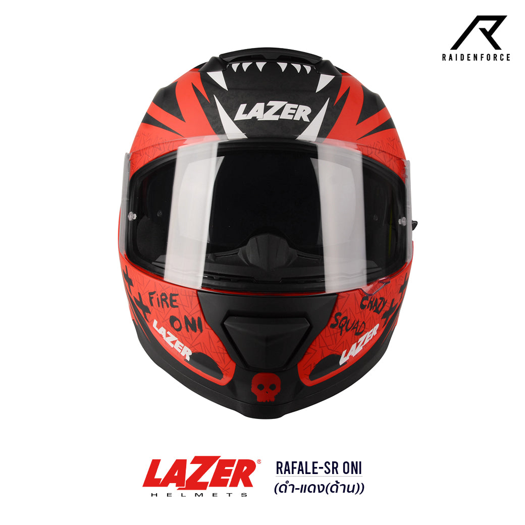 หมวกกันน็อค LAZER Helmet RAFALE ONI ดำ-แดง(ด้าน)