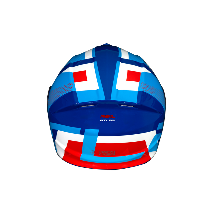 หมวกกันน็อค Real Helmet Atlas Arakan สีน้ำเงินแดง