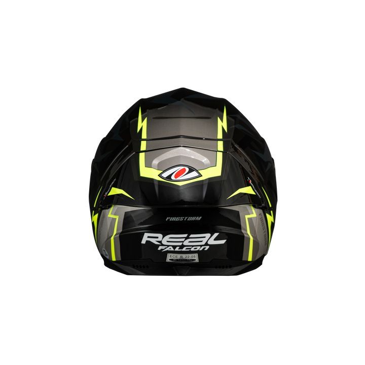 หมวกกันน็อค REAL Helmet Falcon  FireStorm - สีดำเทา