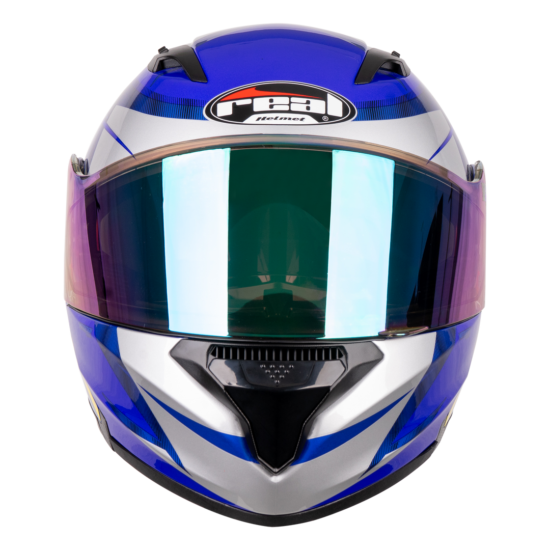 หมวกกันน็อค REAL Helmet STORM Cyclone น้ำเงินเทา