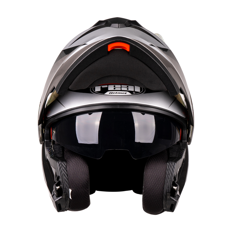 หมวกกันน็อค REAL Helmet STORM Cyclone  เทา ดำ