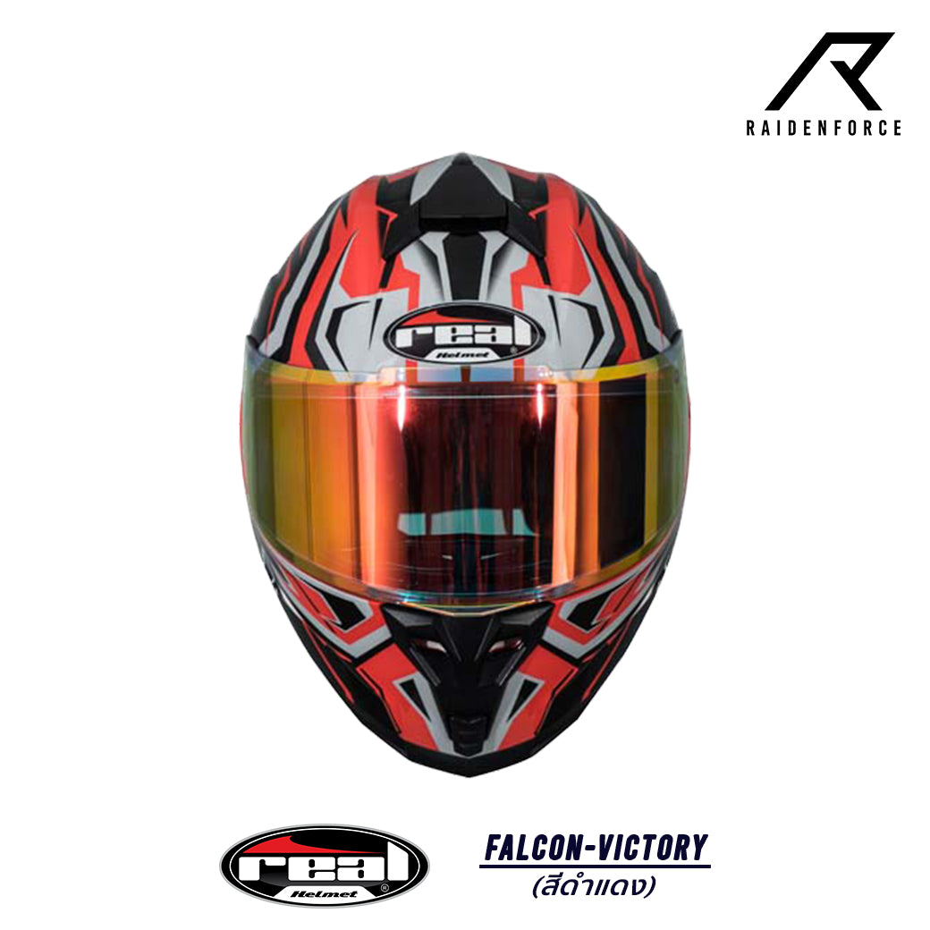 หมวกกันน็อค REAL Helmet Falcon VICTORY ดำ แดง