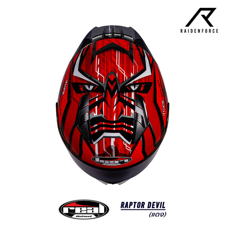 หมวกกันน็อค REAL Helmet Raptor Devil สีแดง