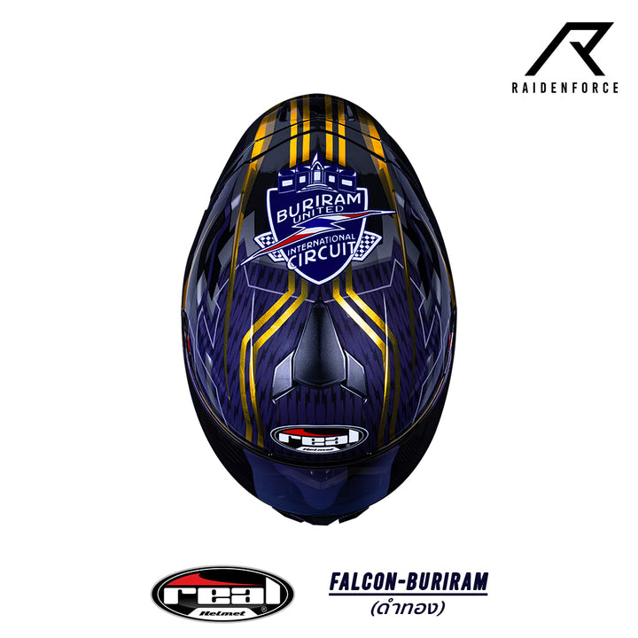 หมวกกันน็อค REAL Helmet Falcon Buriram - สีดำทอง