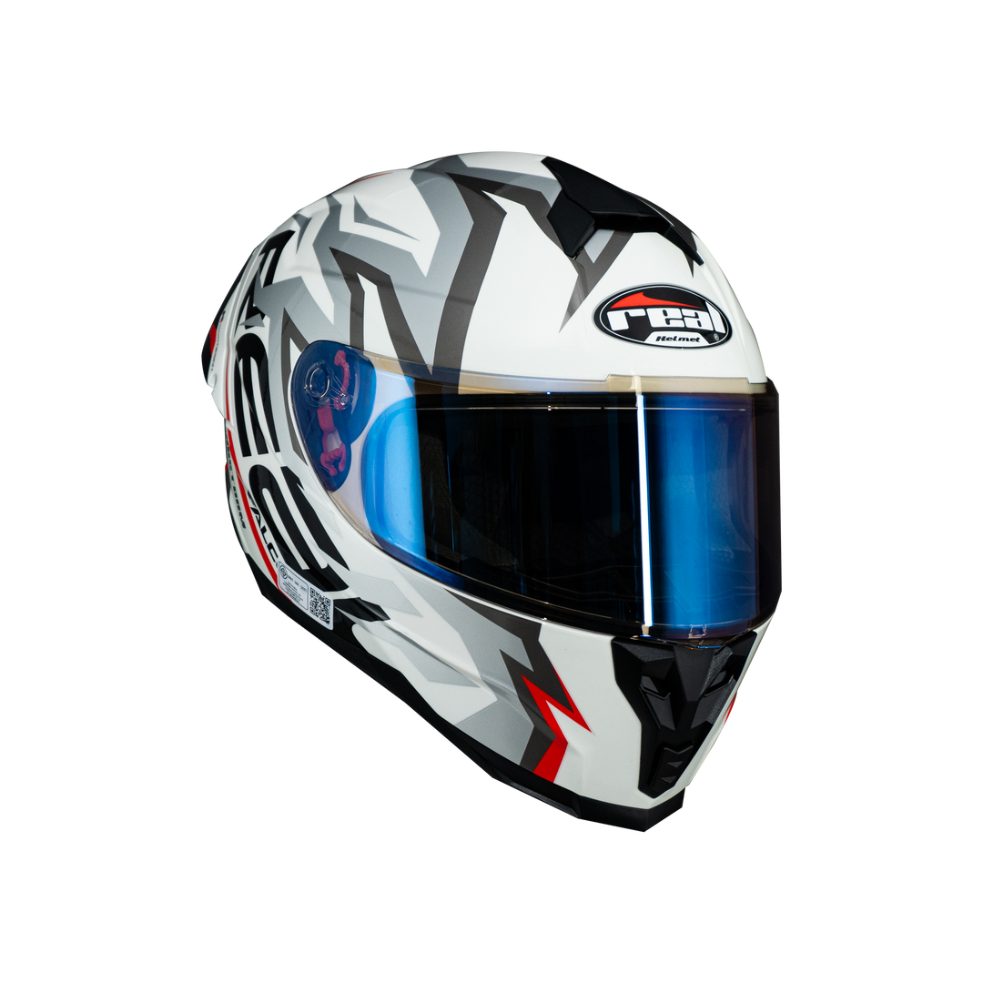 หมวกกันน็อค REAL Helmet Falcon  FireStorm - สีดำขาว