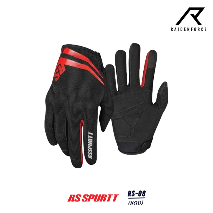 ถุงมือผ้า RS SPURTT RS-08 สีแดง