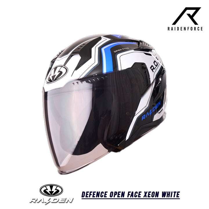 หมวกกันน็อค Raiden Defence Open face  Xeon White