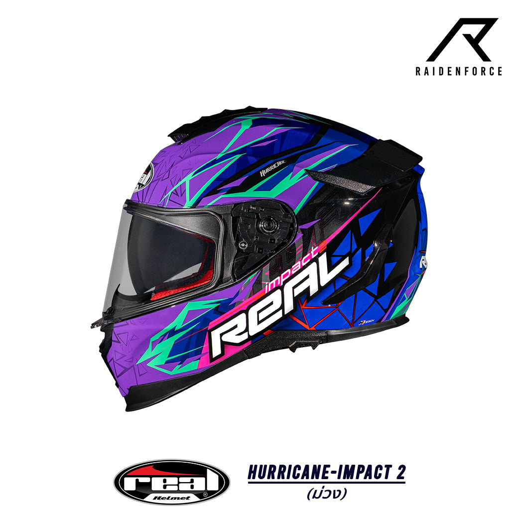 Real Helmet Hurricane-Impact Black/Blue