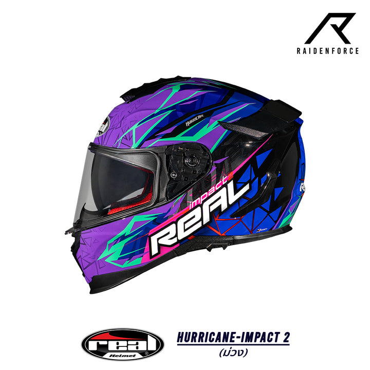Real Helmet Hurricane-Impact Black/Blue