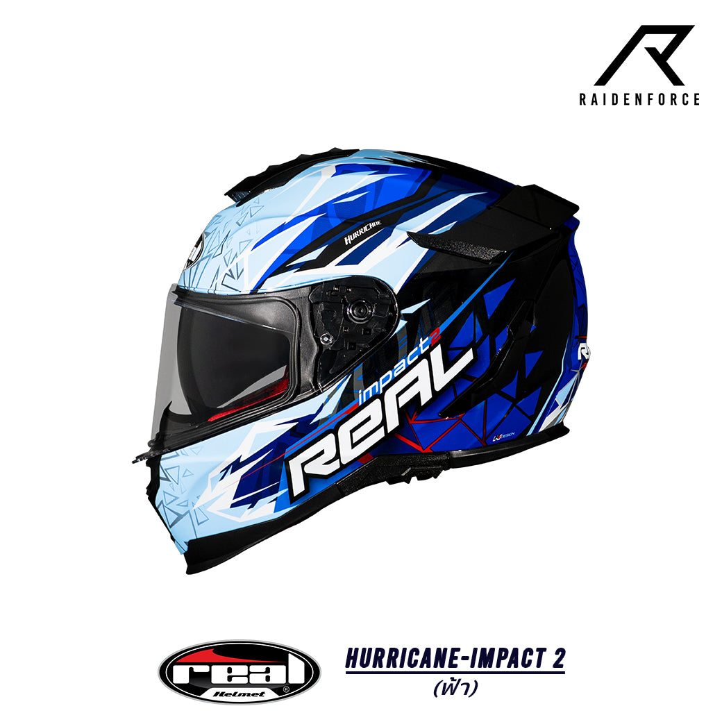 Real Helmet Hurricane-Impact Black/Blue