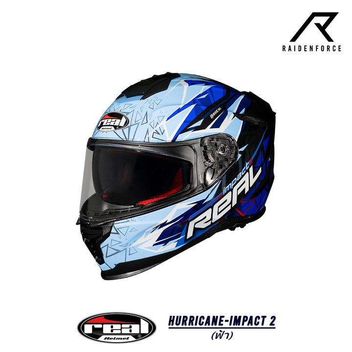 Real Helmet Hurricane-Impact Black/Blue